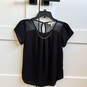 Women's Black Top with Chain Detail